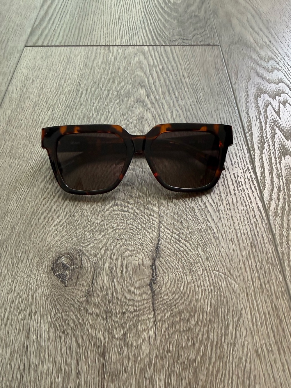 quay australia psa brown tortoise square retro modern sunglasses eyewear NEW